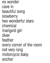 tracklisting